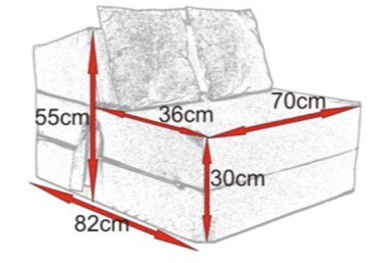 Luxe logeermatras - rood - camping matras - reismatras - opvouwbaar matras - 200 x 70 x 15 - met kussens