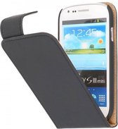 Classic Flipcases Hoesjess voor Galaxy S3 mini i8190 Zwart