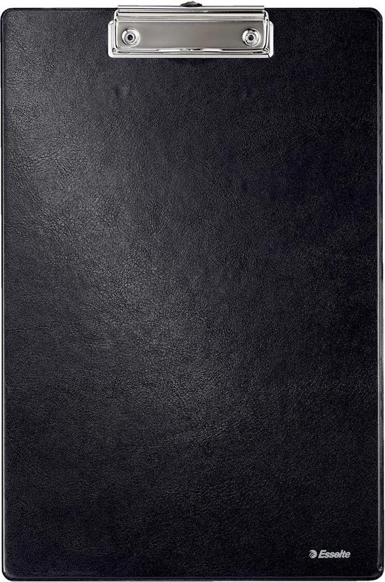 Esselte Kunststof A4 Klembord met Ophanghaakje - Capaciteit tot 200 Vel - Zwart