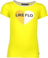 Like Flo Meisjes T-shirt Jersey - Geel - Maat 110