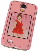 Samsung Galaxy S4 - Fotolijst Hardcase Hoesje Roze - Back Cover Case Bumper Hoes
