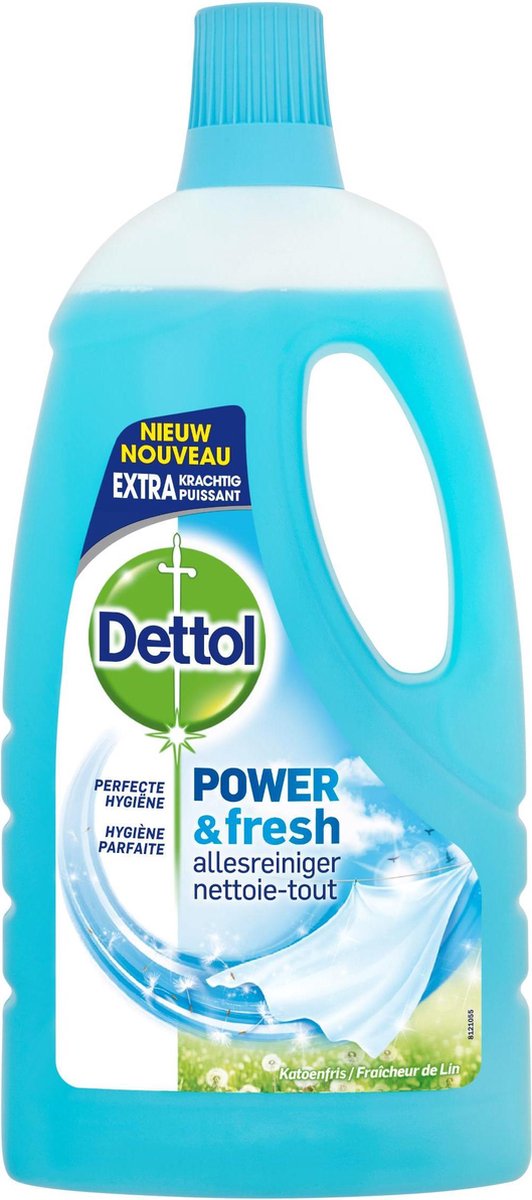 Dettol Power & Fresh Katoenfris - 6 x 1 L - Allesreiniger - Voordeelverpakking