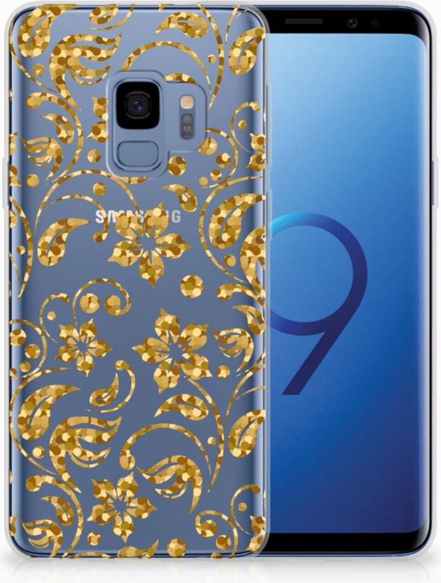 TPU Hoesje voor Samsung Galaxy S9 TPU Case Gouden Bloemen