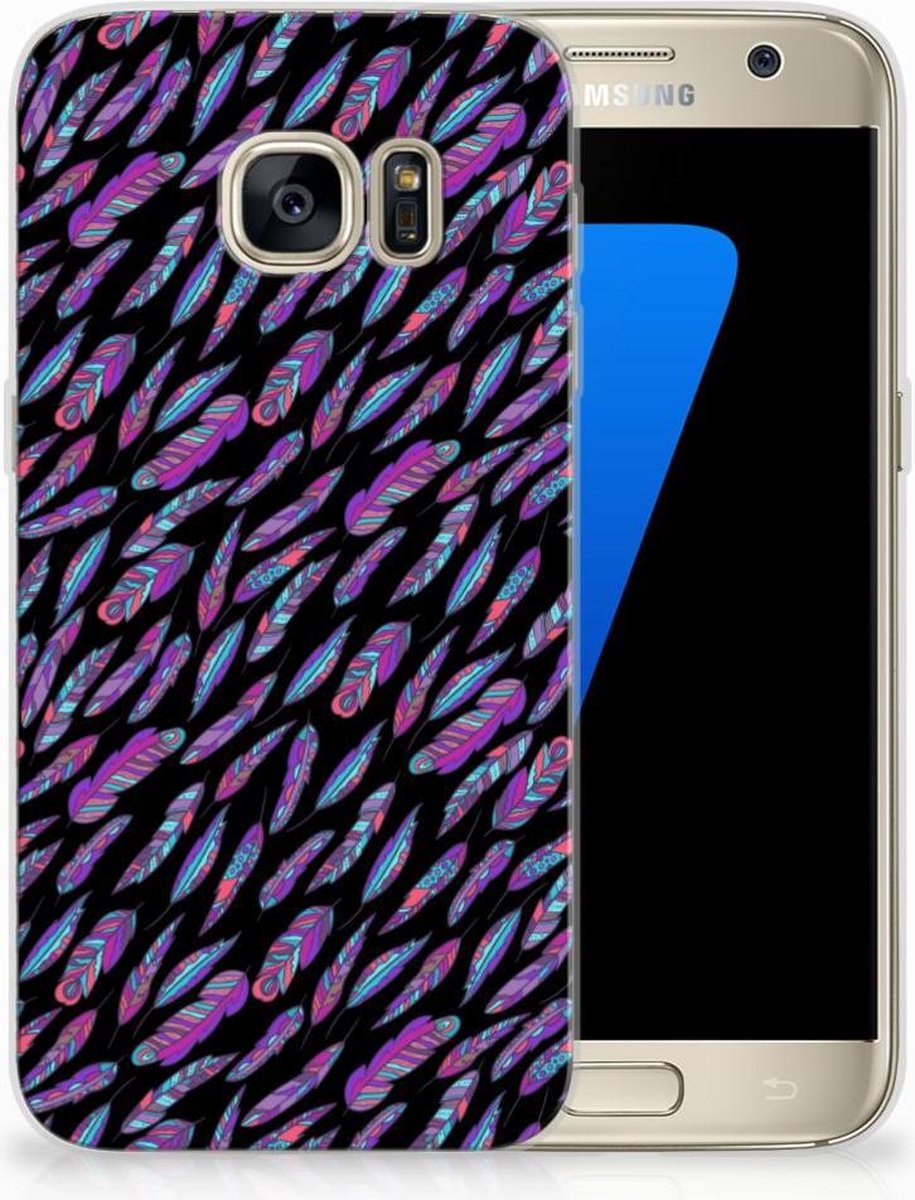 Samsung Galaxy S7 TPU bumper Feathers Color