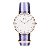 Daniel Wellington Classic Lady Trinity 0509DW – Polshorloge - 36mm – Blauw/wit/paars/wit/blauw