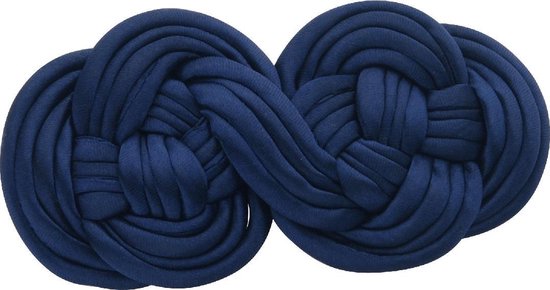 Behave Klassieke donker blauwe haarspeld dames in knoopvorm