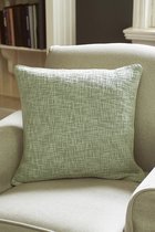 Riviera Maison Basic Bliss Pillow Cover - Kussenhoes - 50x50 - groen - Katoen/Linnen