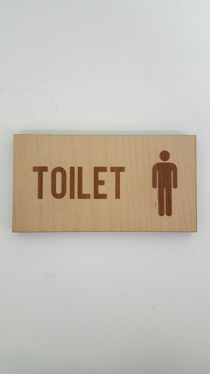 Bordje Toilet pictogram man - klein