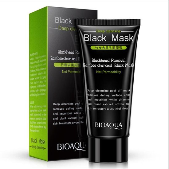 Houtskool Masker Zwart gezichtsmasker - Gezichtsmasker tegen puistjes | bol.com