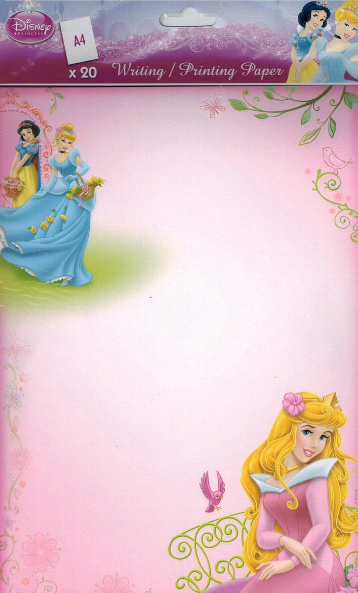 Disney Schrijfpapier (20 vellen) 80 gram a4 Prinses
