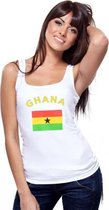Witte dames tanktop Ghana XL