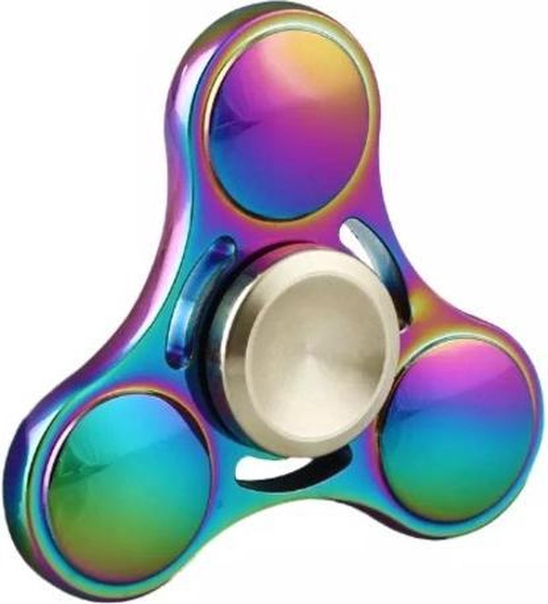 Fidget Spinner In Rainbow Colours Metaal bol