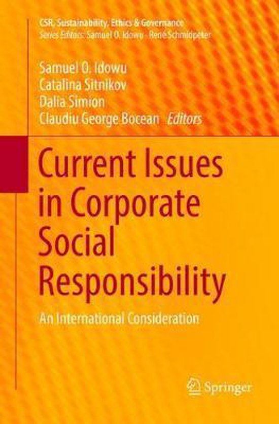 CSR, Sustainability, Ethics & Governance- Current Issues in  ... - cover