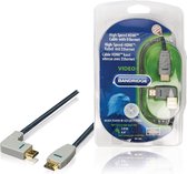 Bandridge HDMI 1.4 High Speed with Ethernet kabel haaks naar rechts - 2 meter
