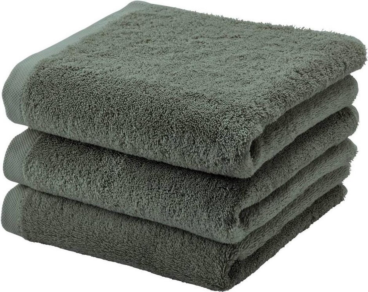 Aquanova Handdoek London - 3 stuks - Forest Green - 55x100 cm