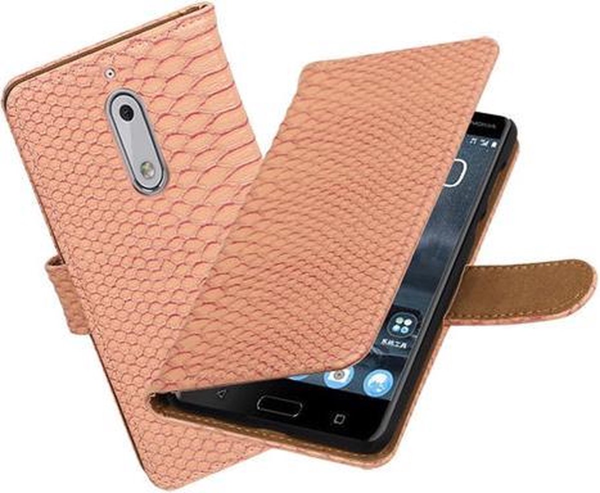 BestCases.nl Nokia 5 Slang booktype hoesje Roze