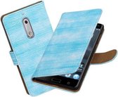 BestCases.nl Nokia 5 Mini Slang booktype cover Turquoise