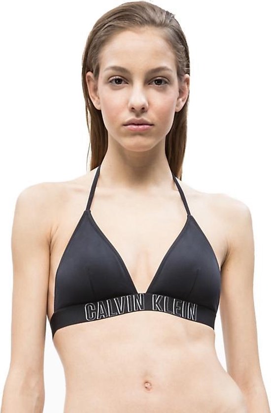 Calvin Klein triangel bikinitop intense power - zwart-S | bol.com
