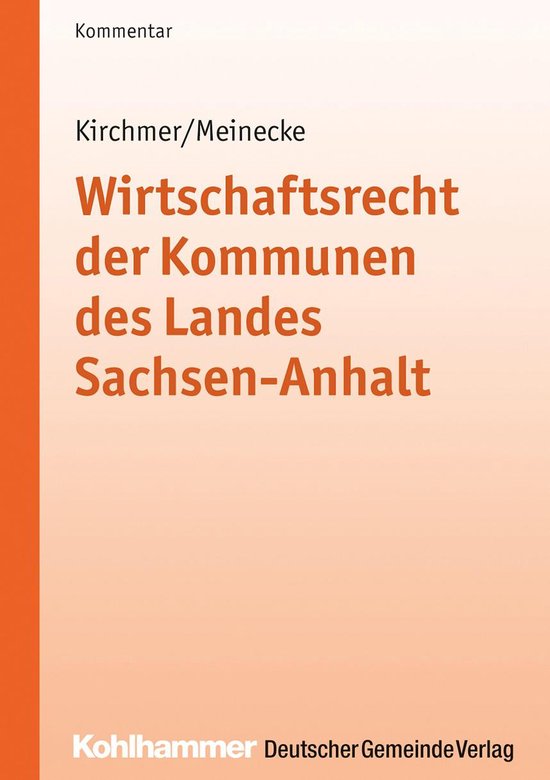 Wirtschaftsrecht der Kommunen des Landes Sachsen-Anhalt - cover