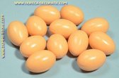 Decoratie Eieren bruin, 12 stuks - 45x65 mm