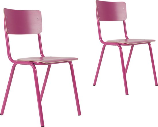 bak stad klep stoel Back to school hpl roze - set van twee | bol.com