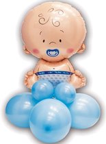Amscan Ballonnenset Baby Boy Lichtblauw 9-delig 90 Cm