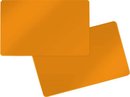 100 stuks Glanzend gelamineerde oranje PVC kaarten - Prijskaarten