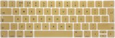 Toetsenbord bescheming - Siilconen cover voor Macbook PRO 13/15 inch (Touch Bar) 2016/2017/2018/2019 A1706 A1708 A1989 - Goud