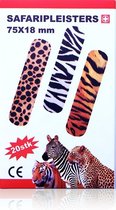 Safari pleisters | 20 stuks | Pleisters met dierenprint | Panterprint | Zebraprint