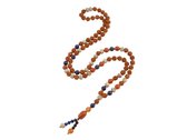 Ketting met edelstenen, rudraksha en bodhi kralen