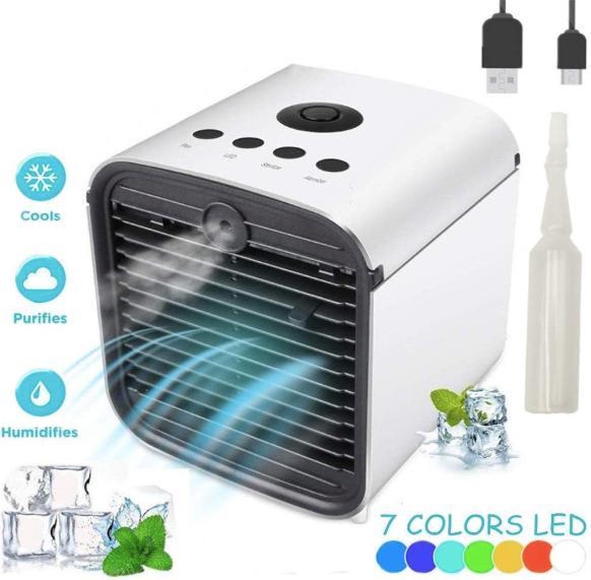 GOPLUS 4-in-1 luchtkoeler met waterkoeling, mobiele airconditioning met