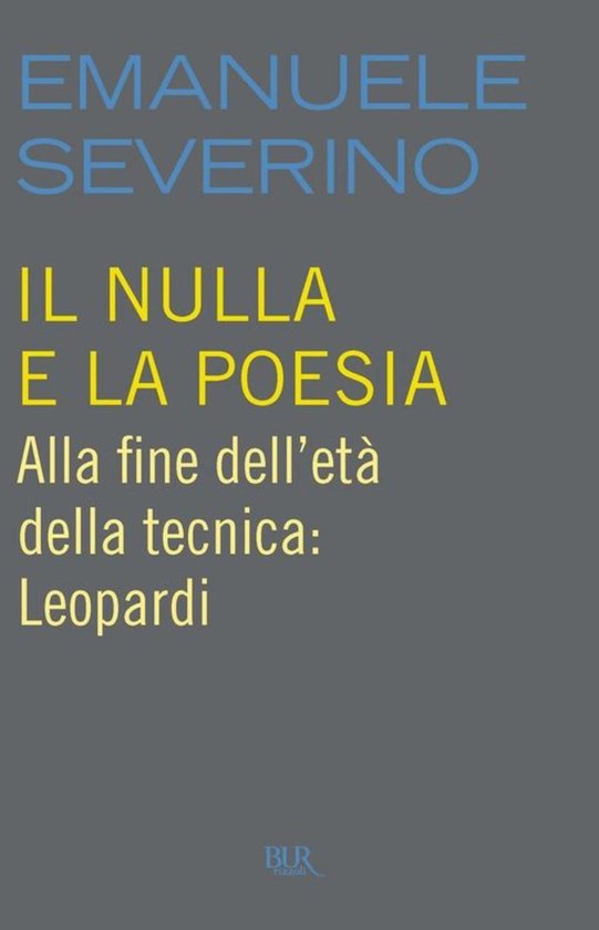 Il nulla e la poesia - cover