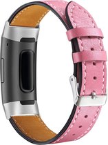 YONO Fitbit Charge 4 bandje – Charge 3 – Leer  - Roze