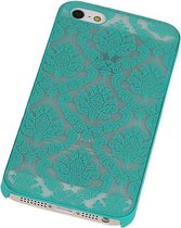Apple iPhone 5 / 5S Hardcase Brocant Vintage Turquoise - Back Cover Case Bumper Cover