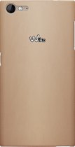 Wiko Slim backcover Highway Star - leather look hoes - goud