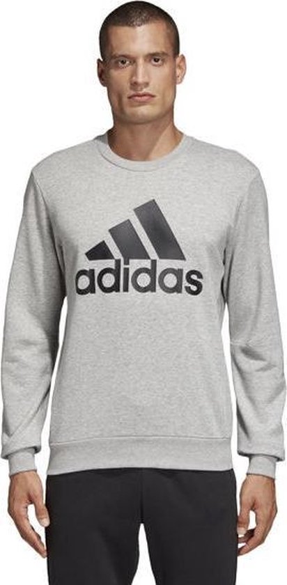 Adidas Sweater MH Bos Crewneck- Grijs/Zwart- Maat XXL | bol.com