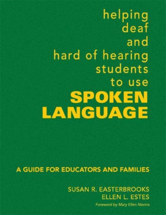 Helping Deaf and Hard of Hearing Students to Use Spoken Lang ... - cover