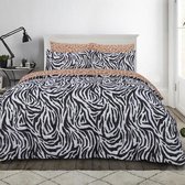 Zebraprint / panterprint dekbedovertrek - lits jumeaux Zebra dekbed - met 2 kussenslopen