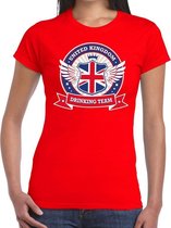 Rood United Kingdom drinking team t-shirt dames S