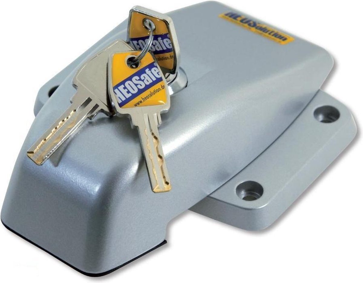 HEOSafe slot voor Buscamper schuifdeur of luiken Heosafe 1760 ZILVER (1 stuks)