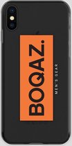 BOQAZ. iPhone X hoesje - Labelized Collection - Orange print BOQAZ