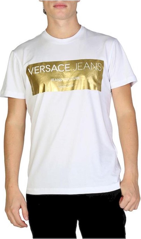 Versace Jeans - T-shirts - Heren - B3GSB76V_36620 - white,gold | bol.com