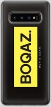 BOQAZ. Samsung Galaxy S10 hoesje - Labelized Collection - Yellow print BOQAZ