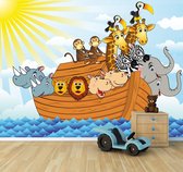 Fotobehang "Ark van Noach Cartoon" 360x230 cm kinderkamer behang