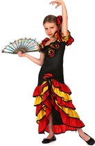 LUCIDA - Spaanse danseres outfit voor meisjes - S 110/122 (4-6 jaar)