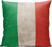 Italiaanse Vlag (Italie) - Sierkussen - 40 x 40 cm - Reizen / Vakantie - Reisliefhebbers - Voor op de bank/bed