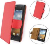 TCC Luxe Hoesje LG F5 Book Case Flip Cover - Rood