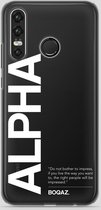 BOQAZ. Huawei P30 Lite hoesje - Alpha wit