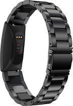 SmartphoneClip® Metaal schakel Zwart Bandje geschikt voor Fitbit Inspire | Inspire 2 | Inspire HR