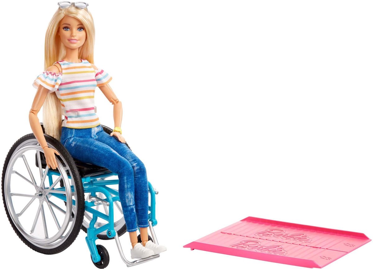 Barbie Fashionistas Blond Haar Met Rolstoel En Accessoires - Barbiepop |  bol.com